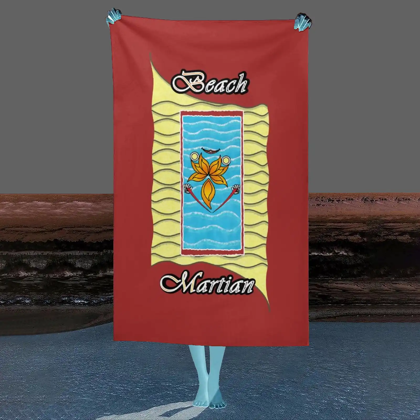Beach Towel 130x80cm brown 165042042 Beach Martian
