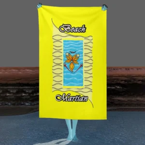 Beach Towel 130x80cm yellow 255255000 Beach Martian