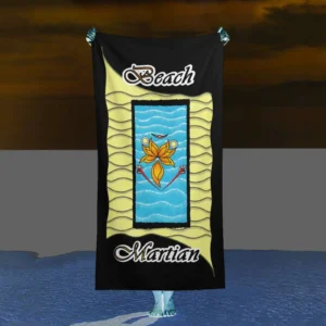 Beach Towel 160x80cm black 000000000 Beach Martian