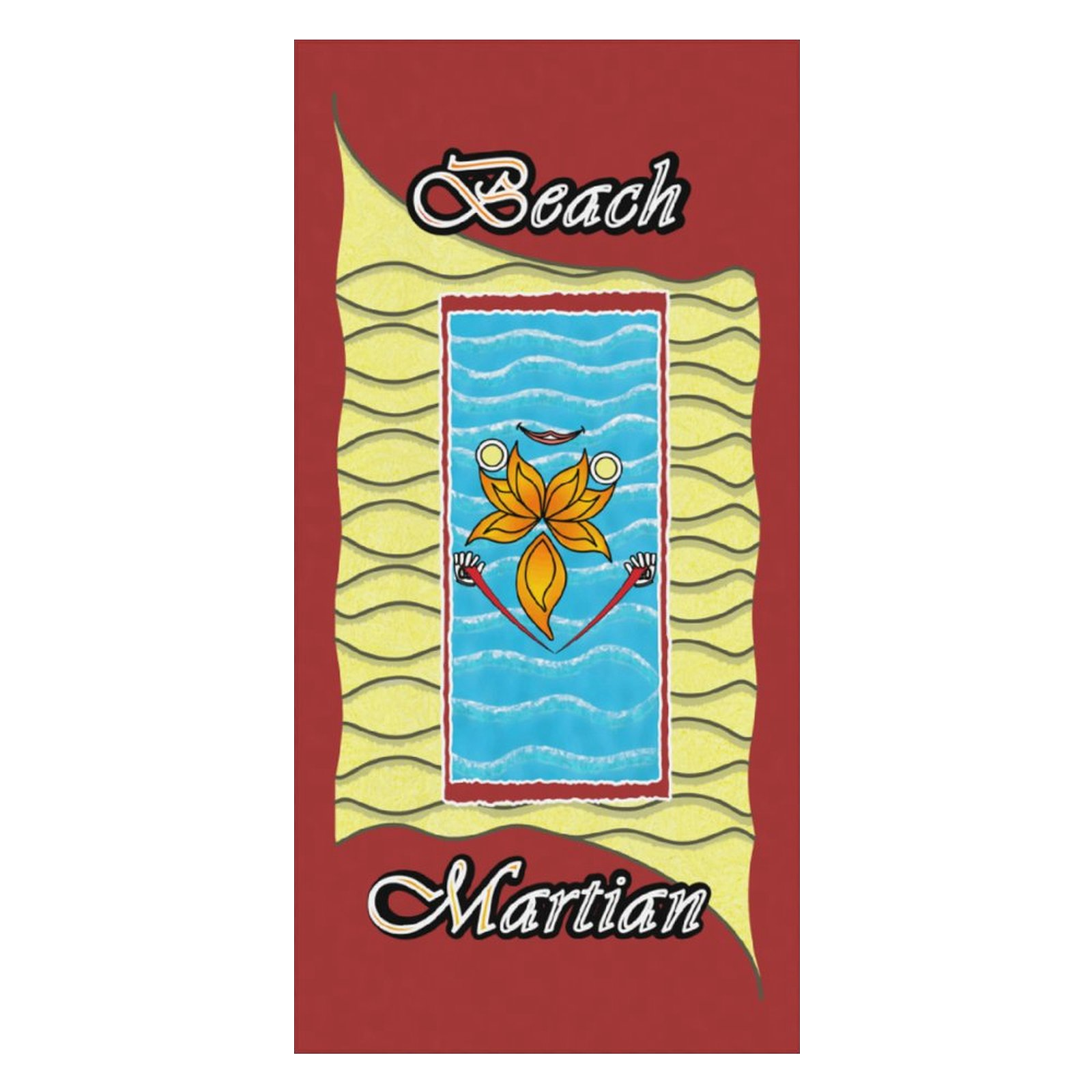 Beach Towel 160x80cm brown 165042042 Beach Martian - Image 3