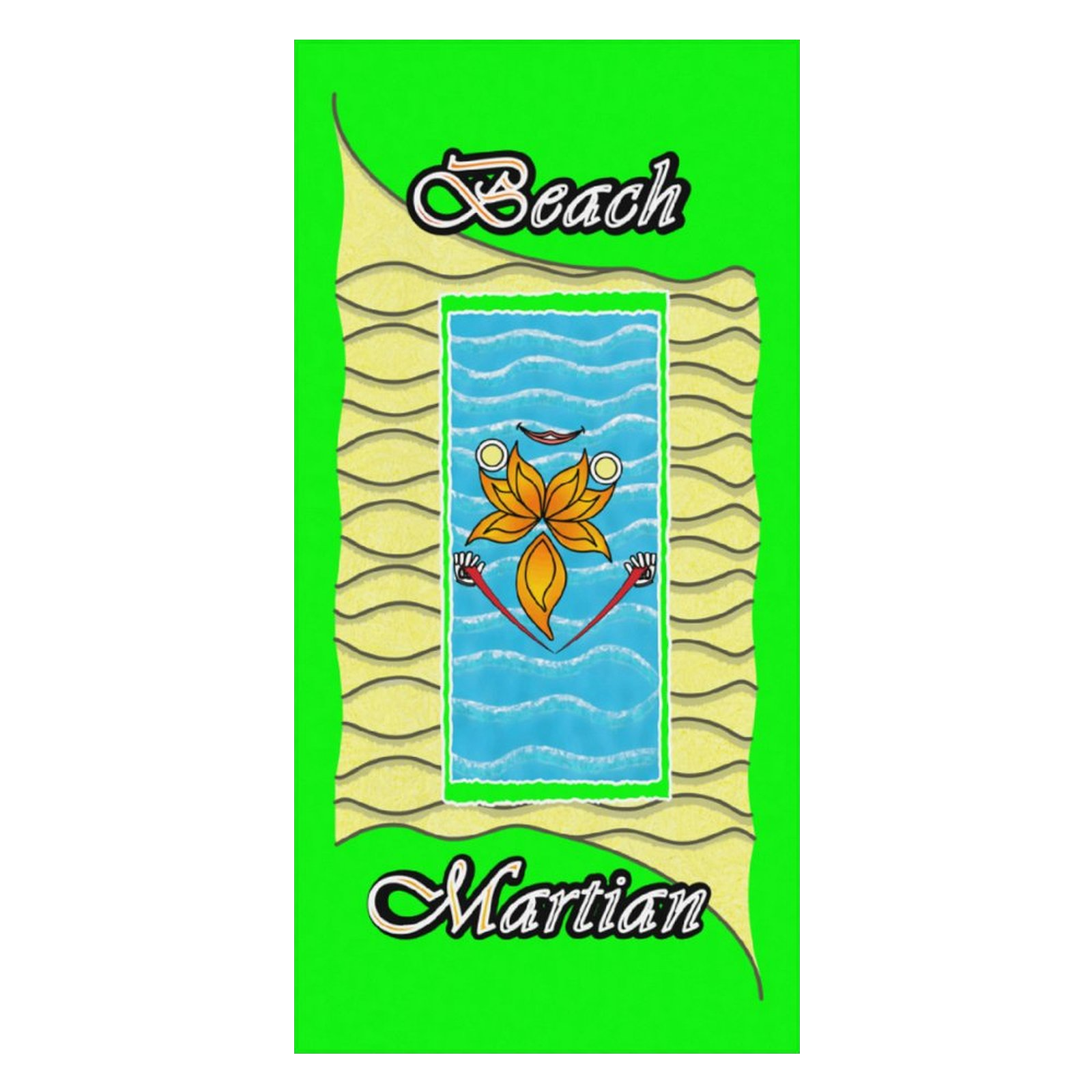 Beach Towel 160x80cm green 000255000 Beach Martian - Image 3