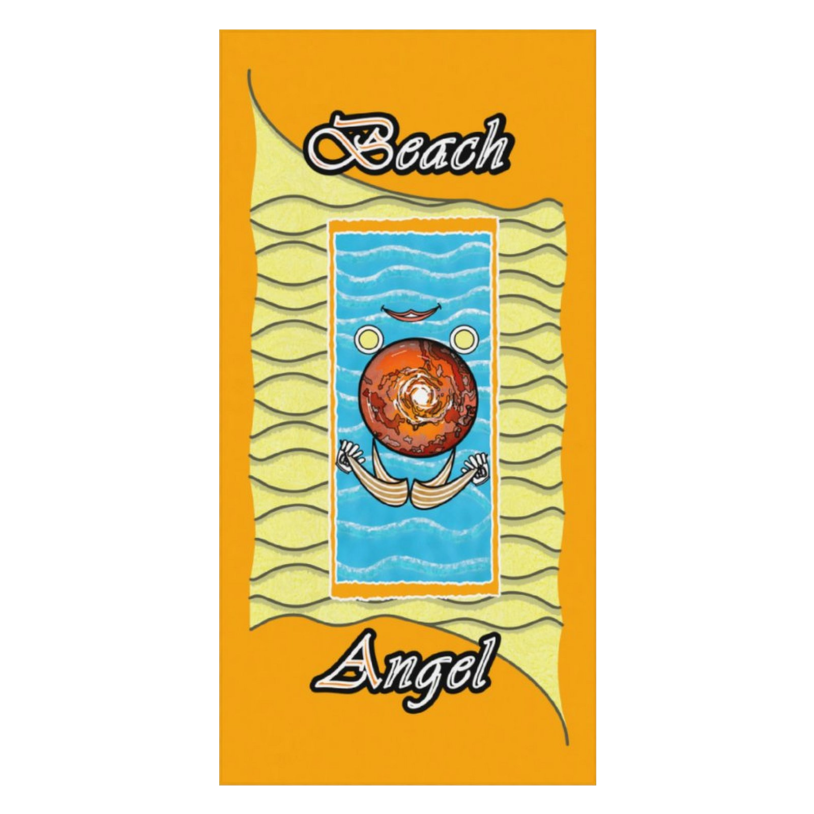 Beach Towel 160x80cm orange 255165000 Beach Angel - Image 3