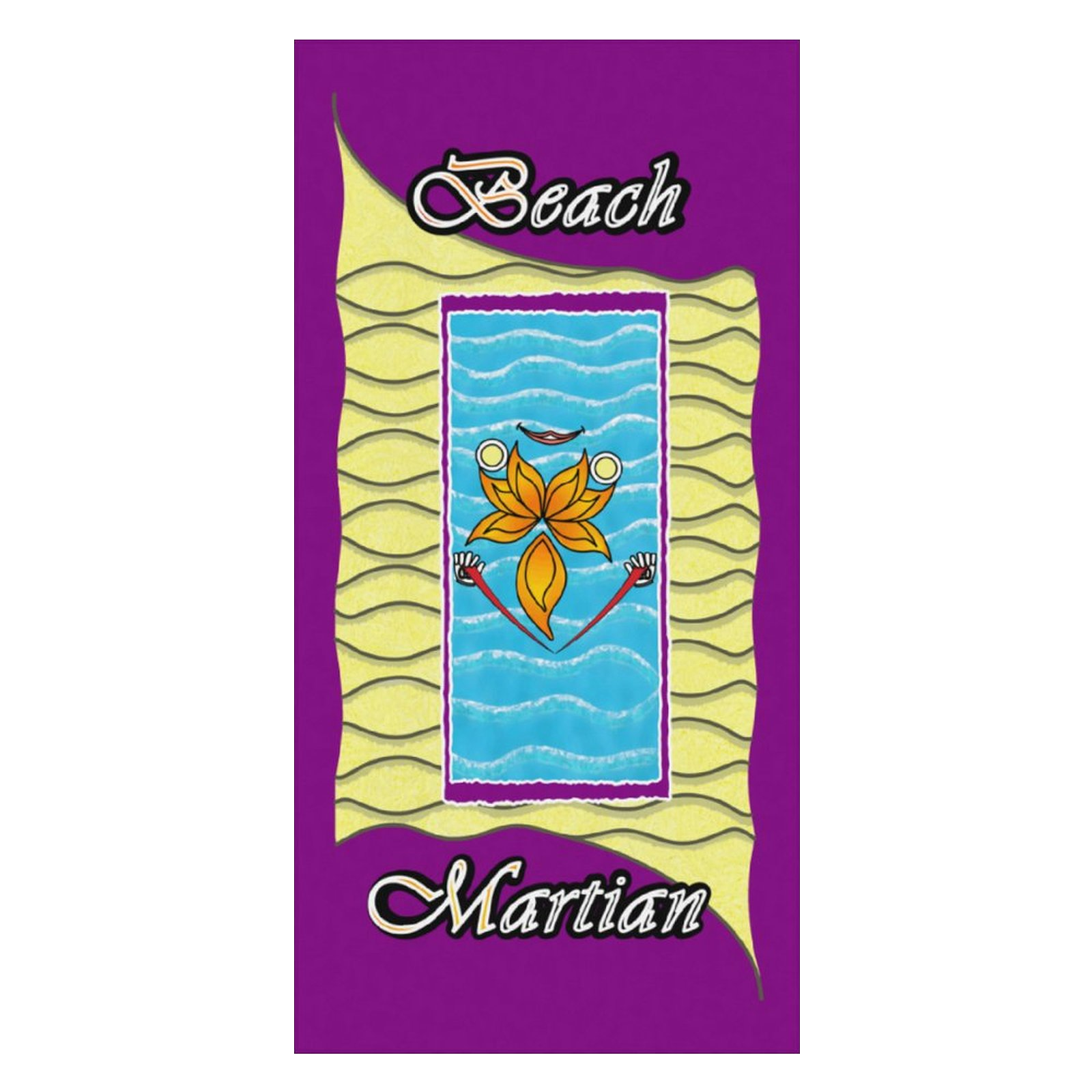 Beach Towel 160x80cm purple 128000128 Beach Martian - Image 3