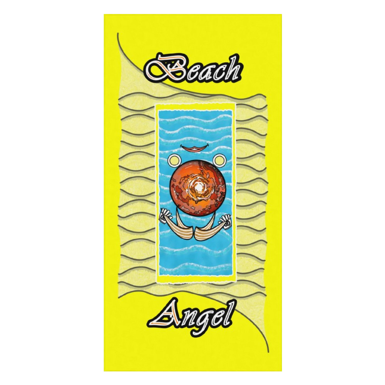Beach Towel 160x80cm yellow 255255000 Beach Angel - Image 3