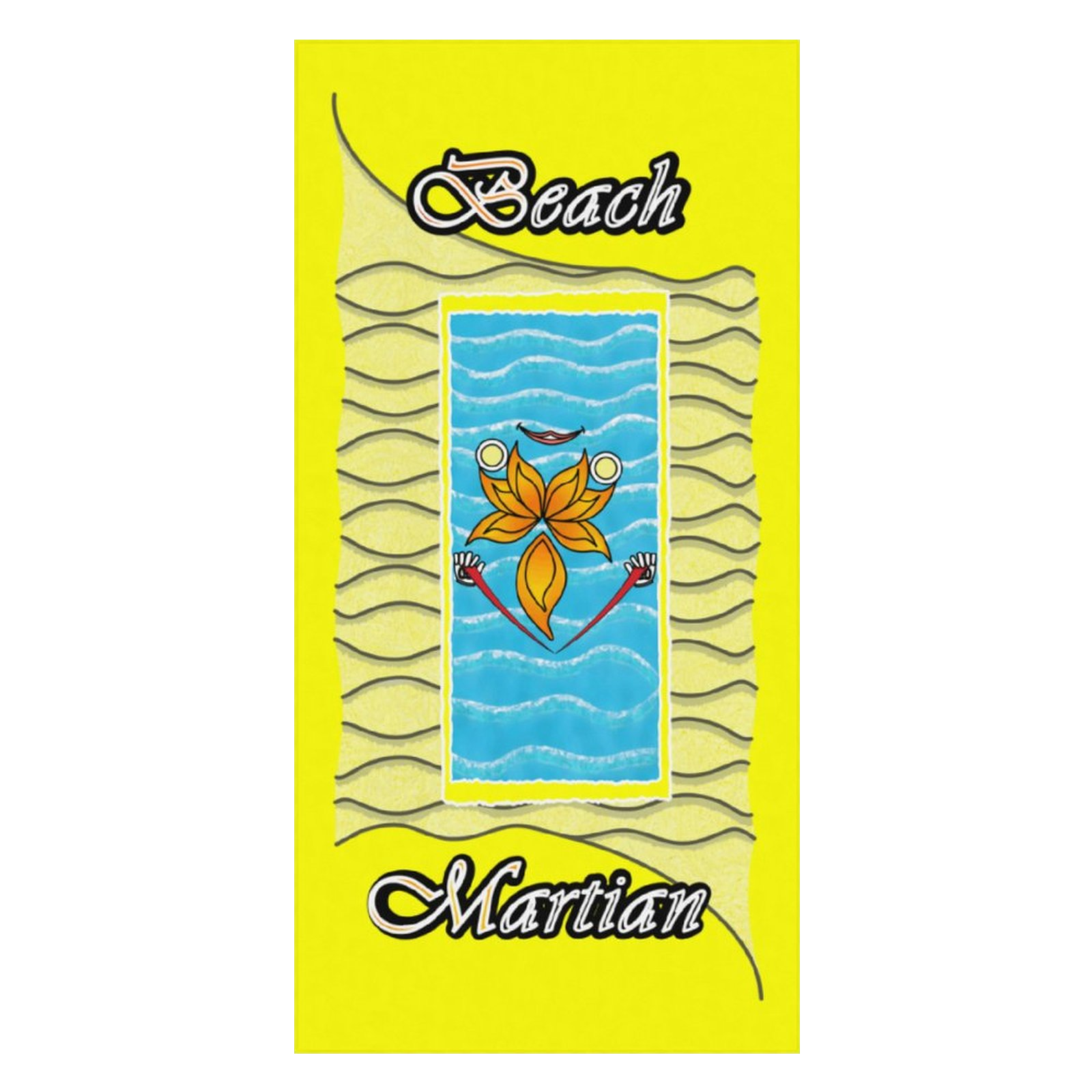 Beach Towel 160x80cm yellow 255255000 Beach Martian - Image 3