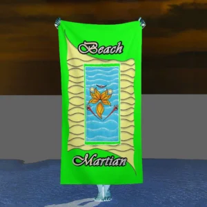 Beach Towel 160x80cm green 000255000 Beach Martian