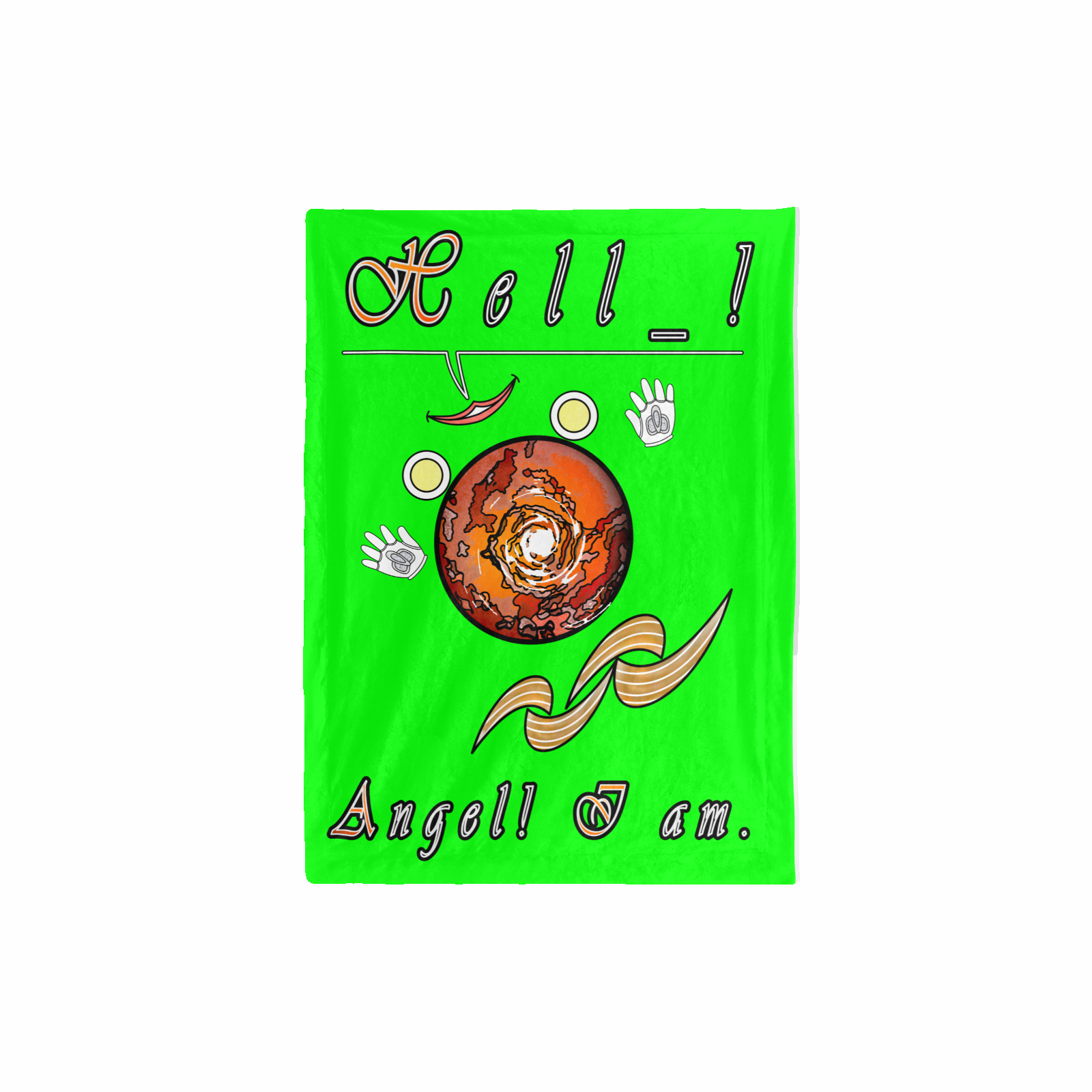 Baby Blanket 30x40 green 000255000 Hello Angel - Image 4