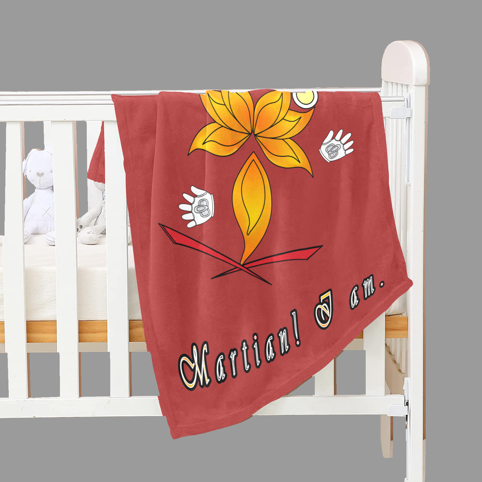 Baby Blanket 30x40 brown 165042042 Hello Martian - Image 3