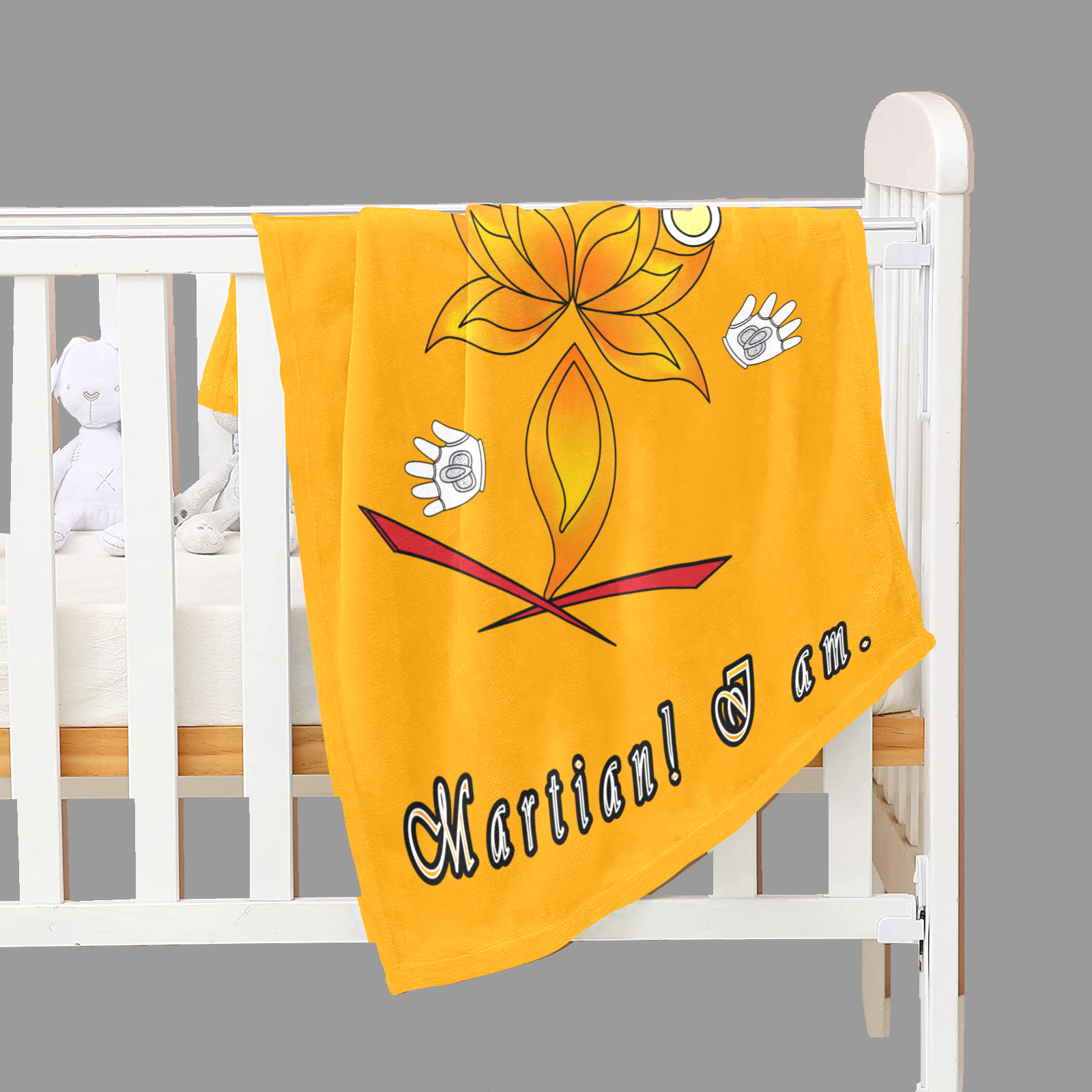 Baby Blanket 30x40 orange 255165000 Hello Martian - Image 3