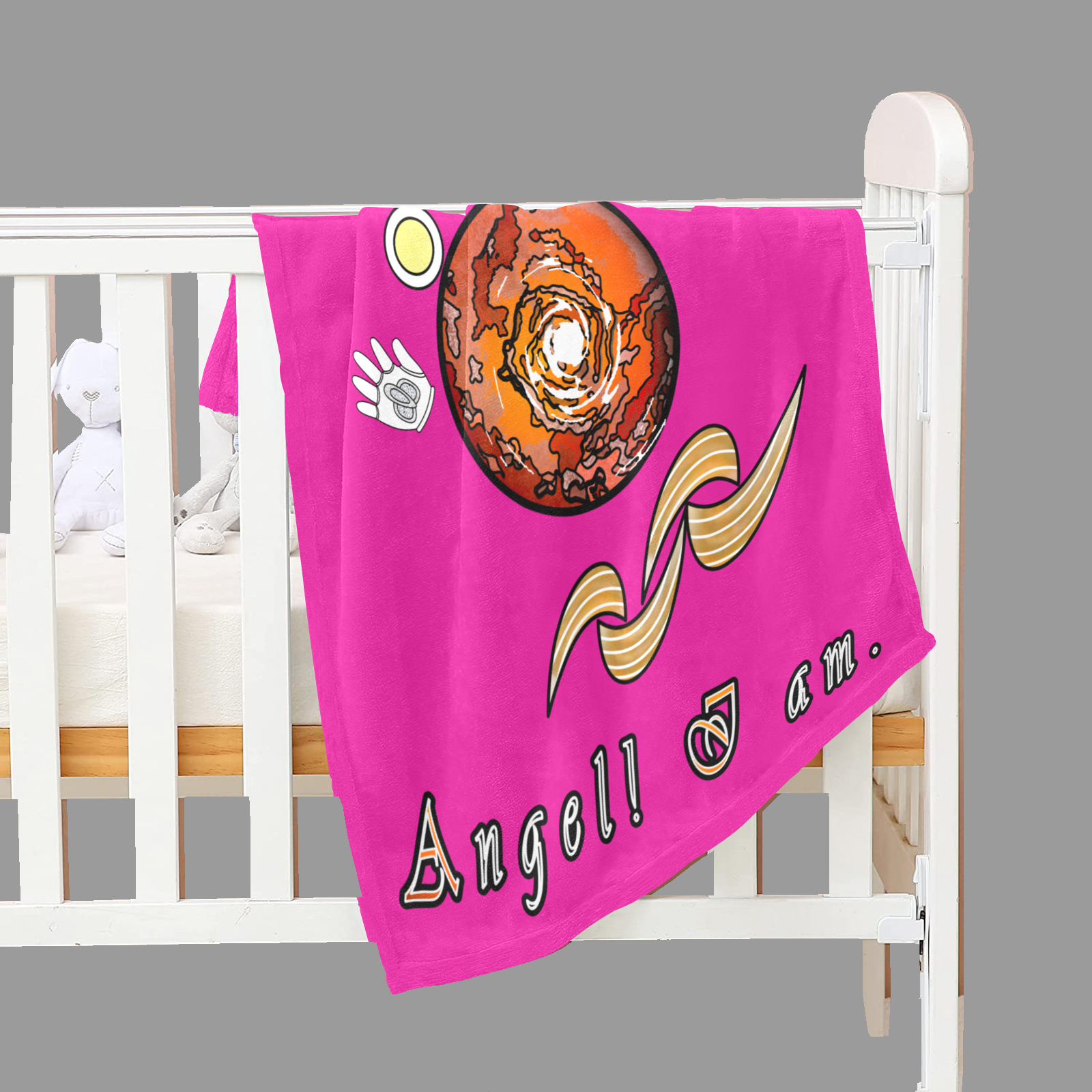 Baby Blanket 30x40 pink 255020147 Hello Angel - Image 3