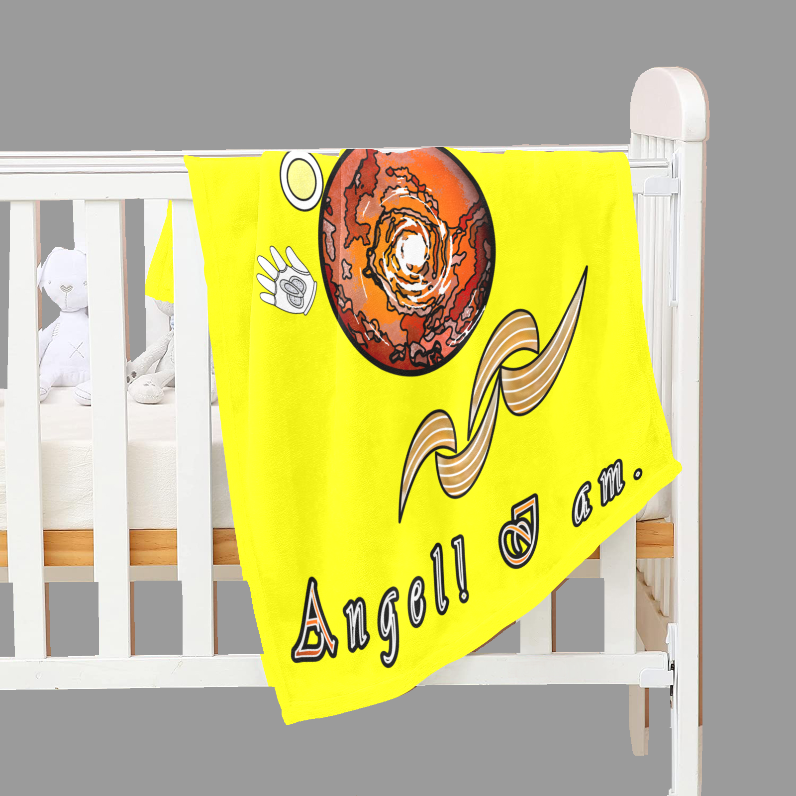 Baby Blanket 30x40 yellow 255255000 Hello Angel - Image 3
