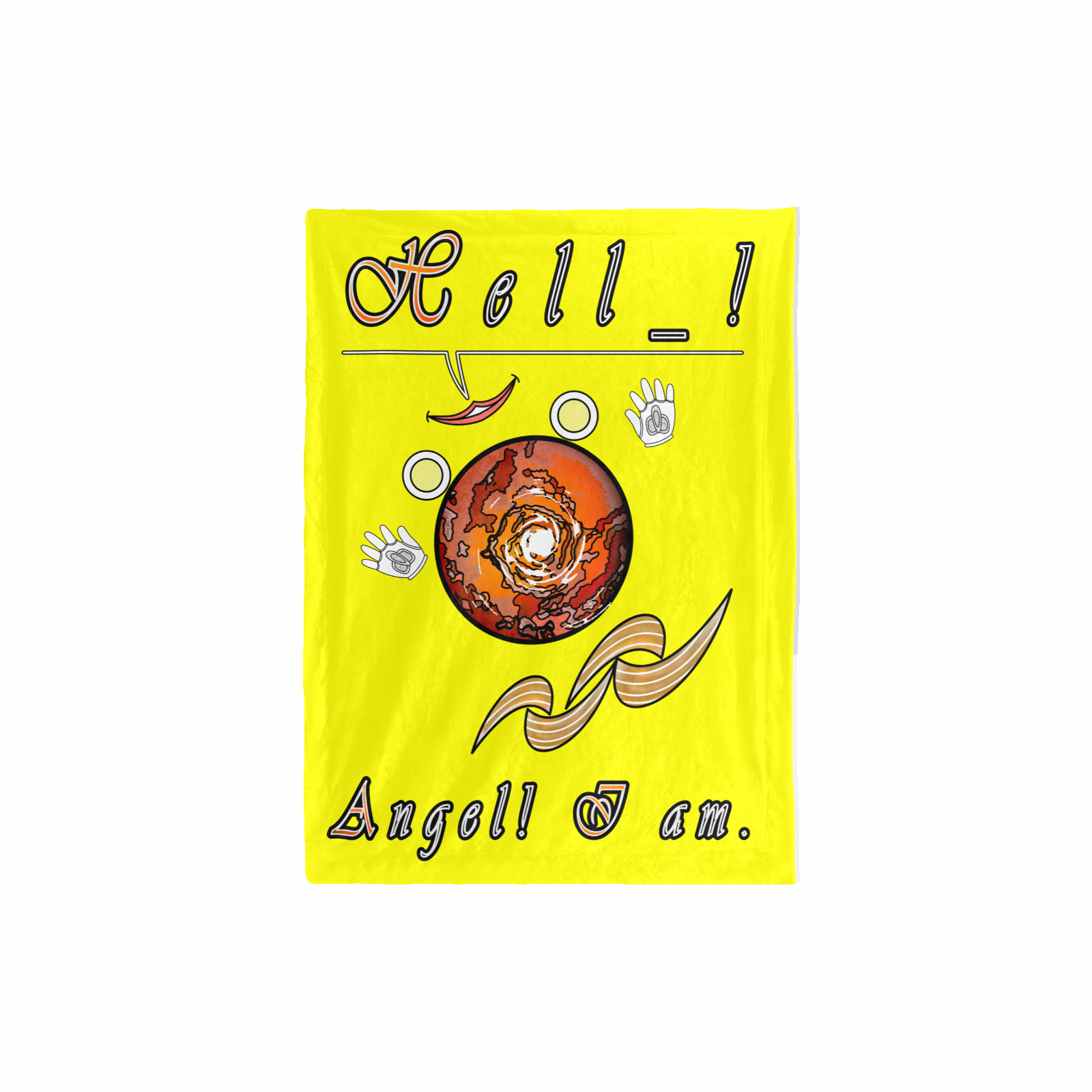 Baby Blanket 30x40 yellow 255255000 Hello Angel - Image 2