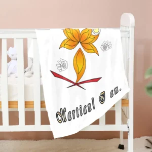 Baby Blanket 30x40 white 255255255 Hello Martian