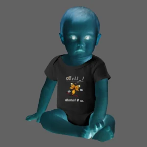 Baby's Short-Sleeve Bodysuit black 000000000 Hello Martian