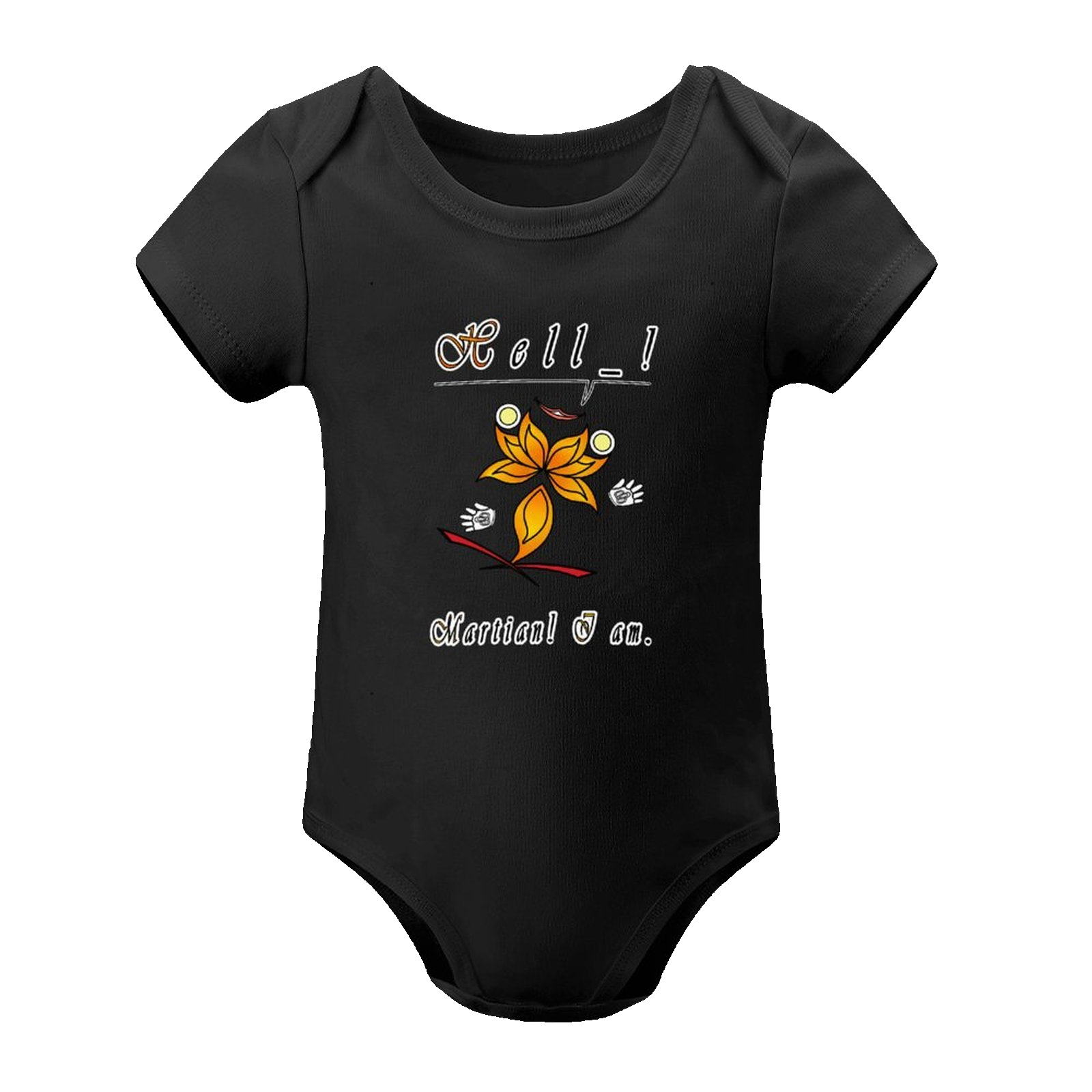 Baby's Short-Sleeve Bodysuit black 000000000 Hello Martian - Image 3