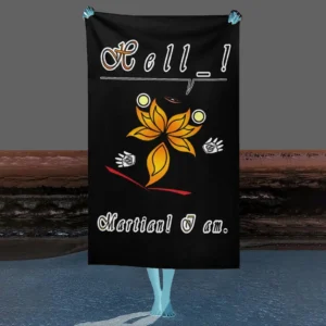Beach Towel 130x80cm black 000000000 Hello Martian