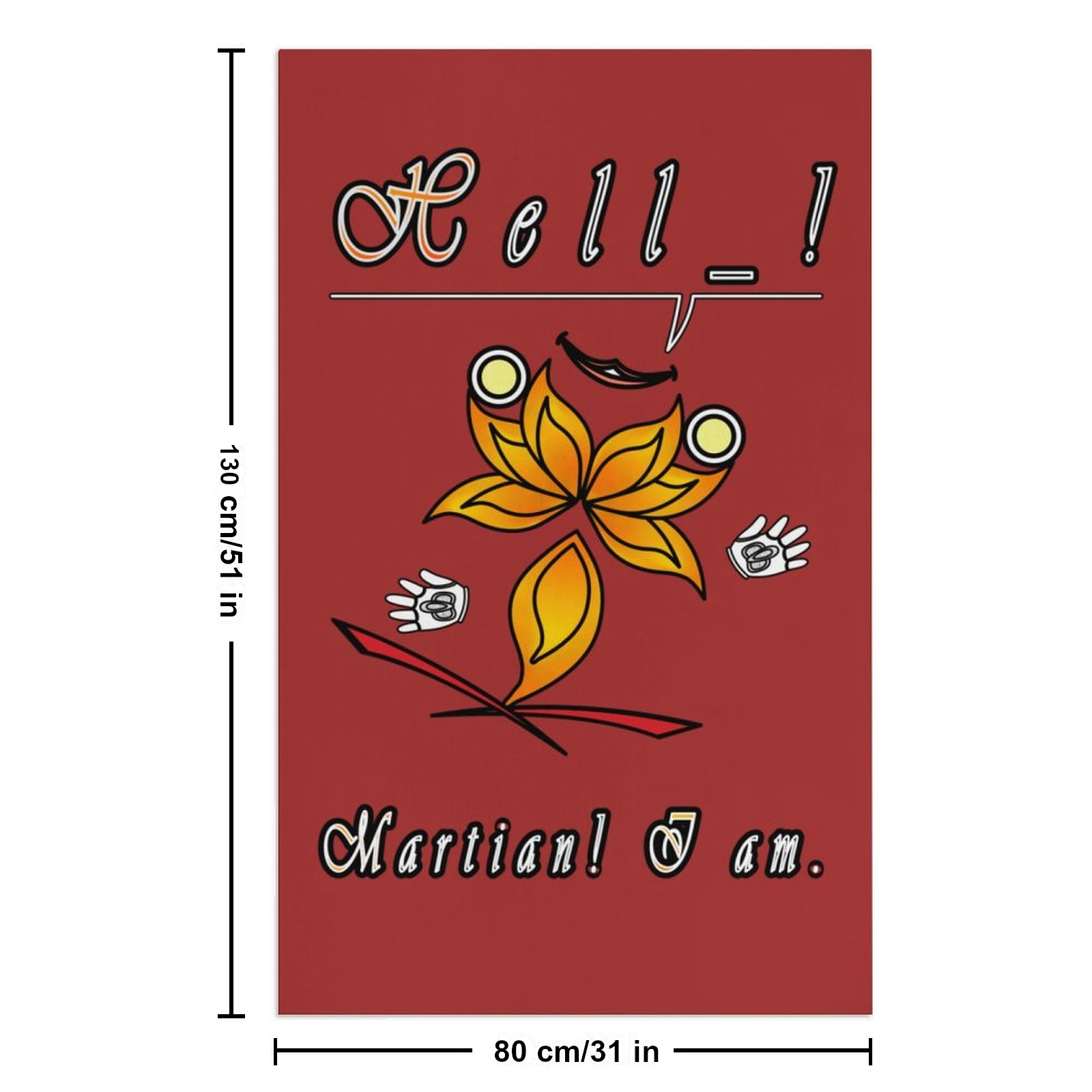 Beach Towel 130x80cm brown 165042042 Hello Martian - Image 3
