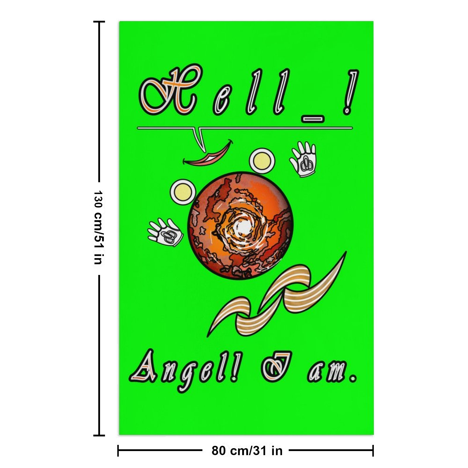 Beach Towel 130x80cm green 000255000 Hello Angel - Image 3