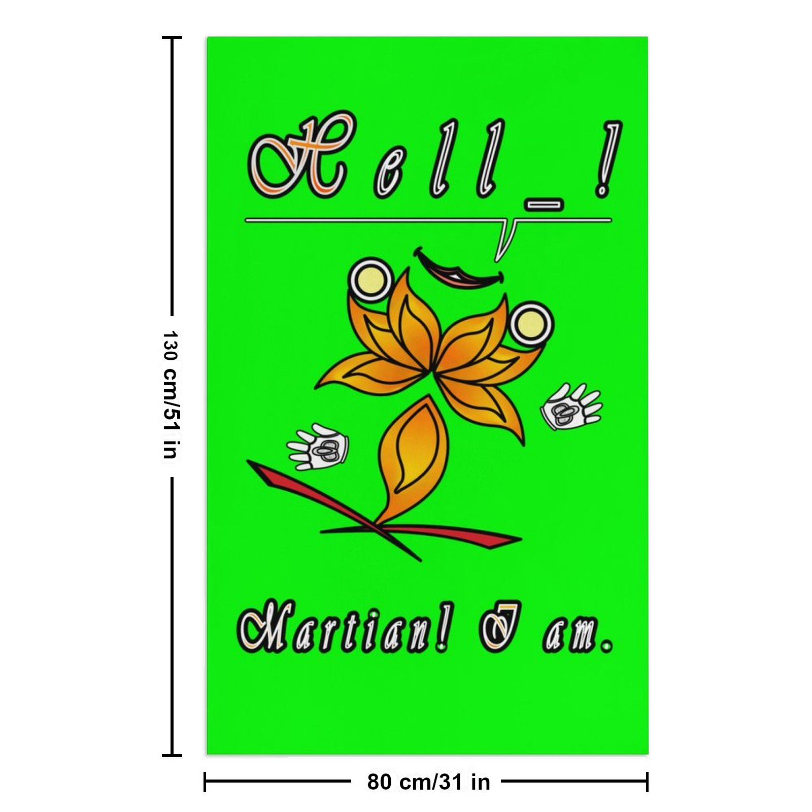 Beach Towel 130x80cm green 000255000 Hello Martian - Image 3