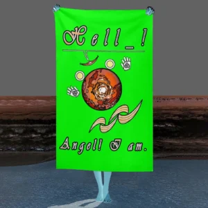 Beach Towel 130x80cm green 000255000 Hello Angel