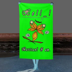 Beach Towel 130x80cm green 000255000 Hello Martian