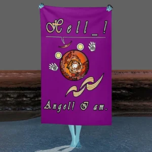 Beach Towel 130x80cm purple 128000128 Hello Angel