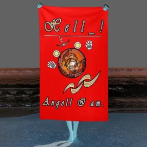 Beach Towel 130x80cm red 255000000 Hello Angel