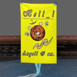 Beach Towel 130x80cm yellow 255255000 Hello Angel