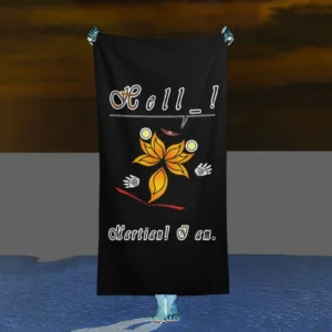 Beach Towel 160x80cm black 000000000 Hello Martian