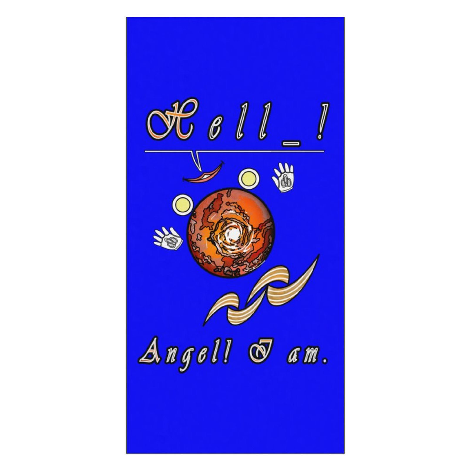 Beach Towel 160x80cm blue 000000255 Hello Angel - Image 3