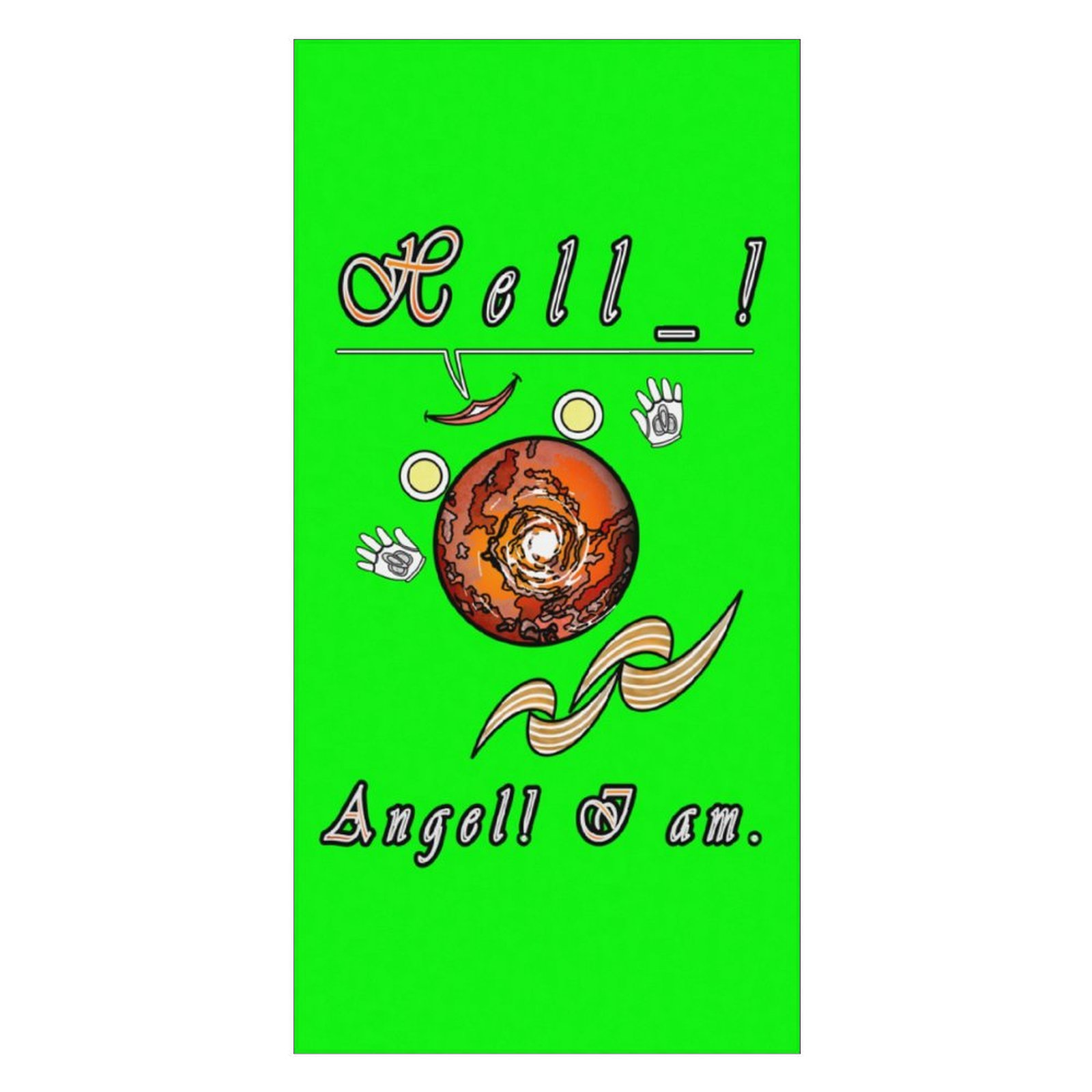 Beach Towel 160x80cm green 000255000 Hello Angel - Image 3