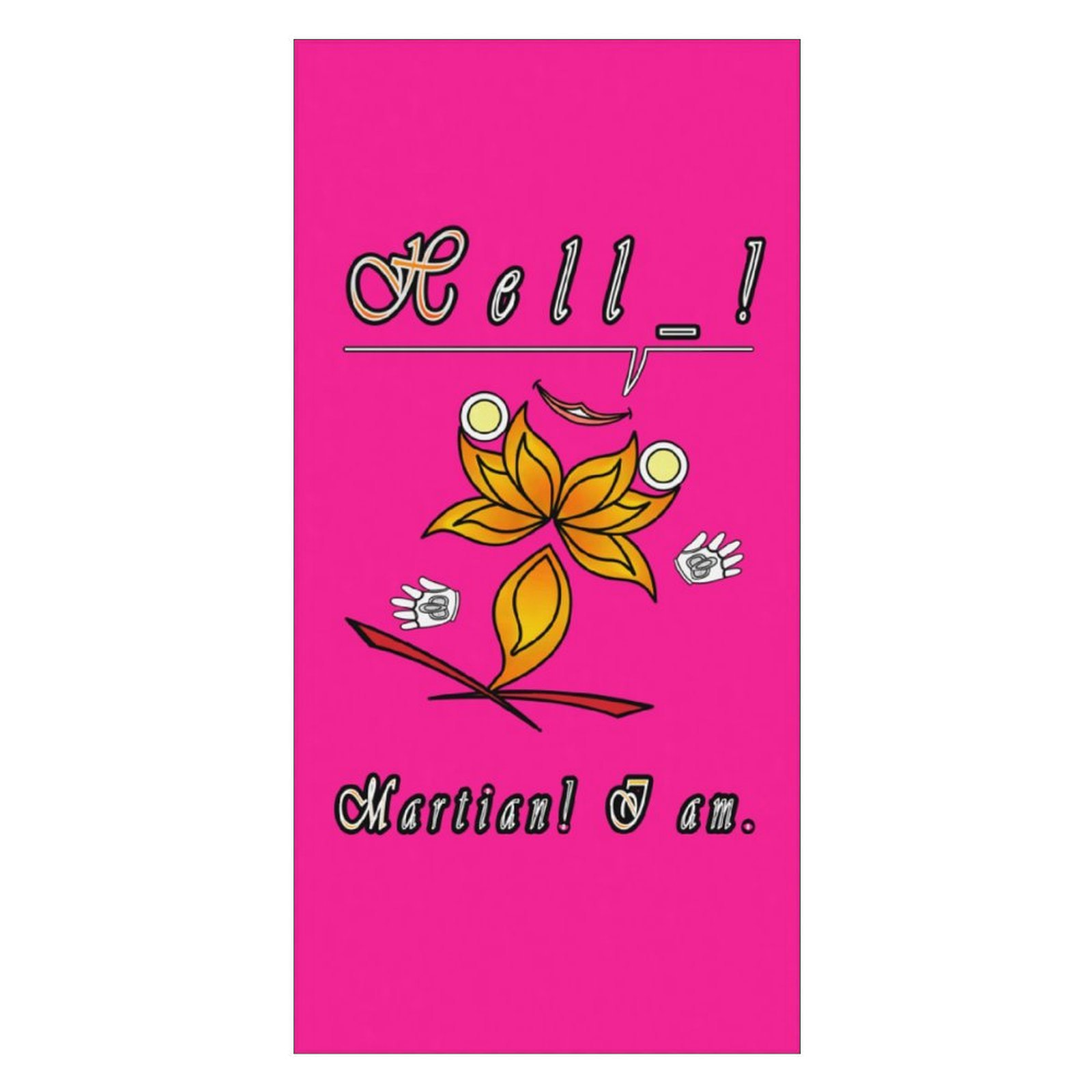 Beach Towel 160x80cm pink 255020147 Hello Martian - Image 3