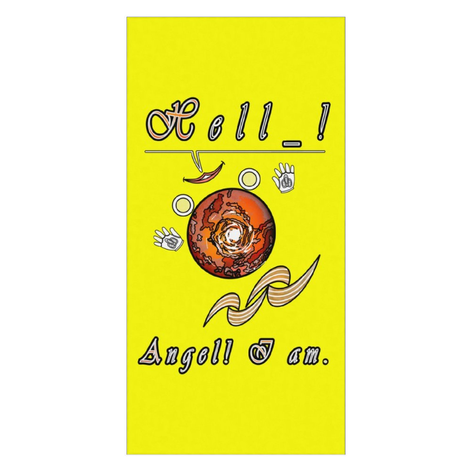 Beach Towel 160x80cm yellow 255255000 Hello Angel - Image 3