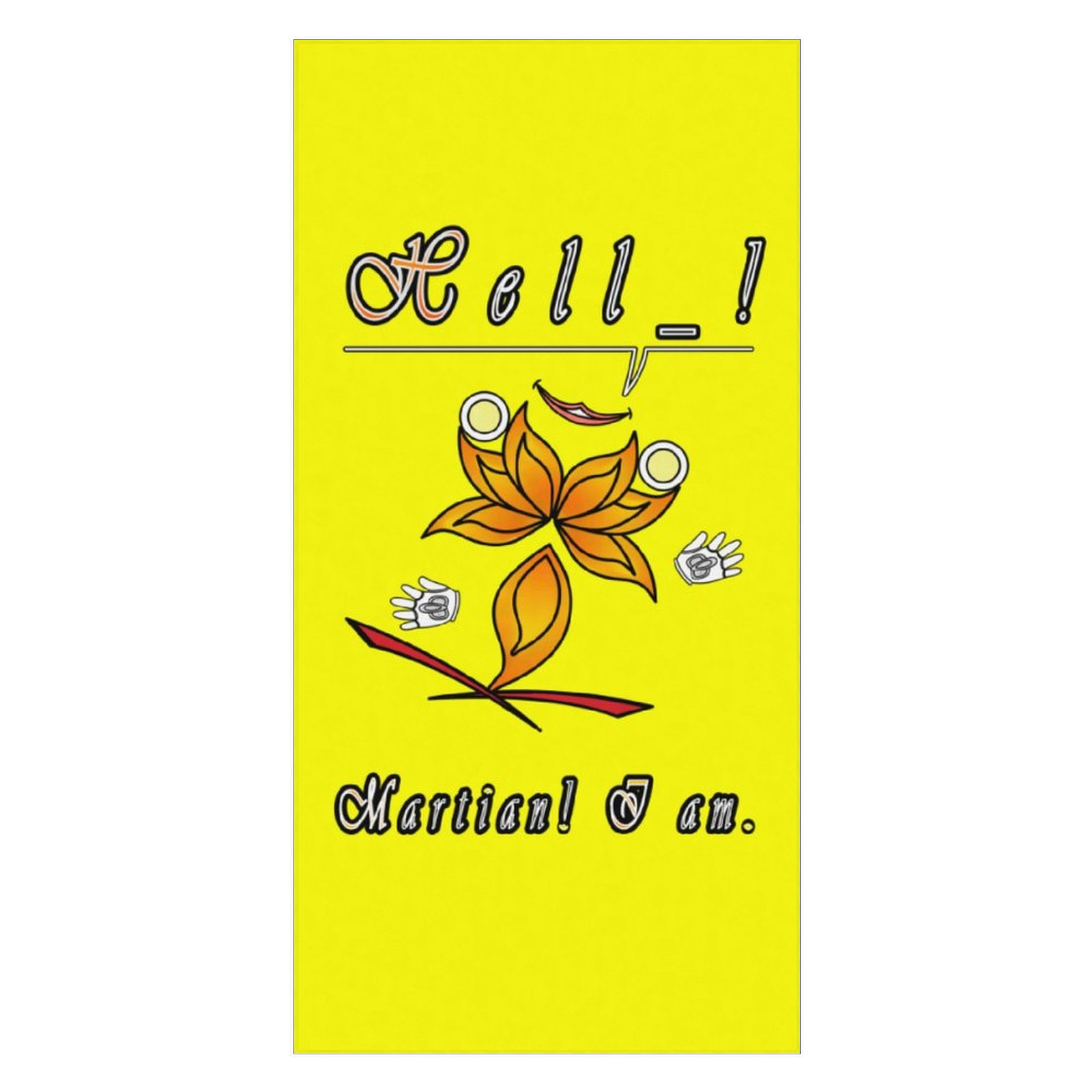 Beach Towel 160x80cm yellow 255255000 Hello Martian - Image 3