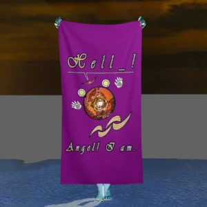 Beach Towel 160x80cm purple 128000128 Hello Angel