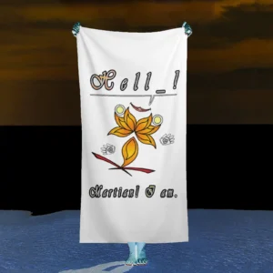 Beach Towel 160x80cm white 255255255 Hello Martian