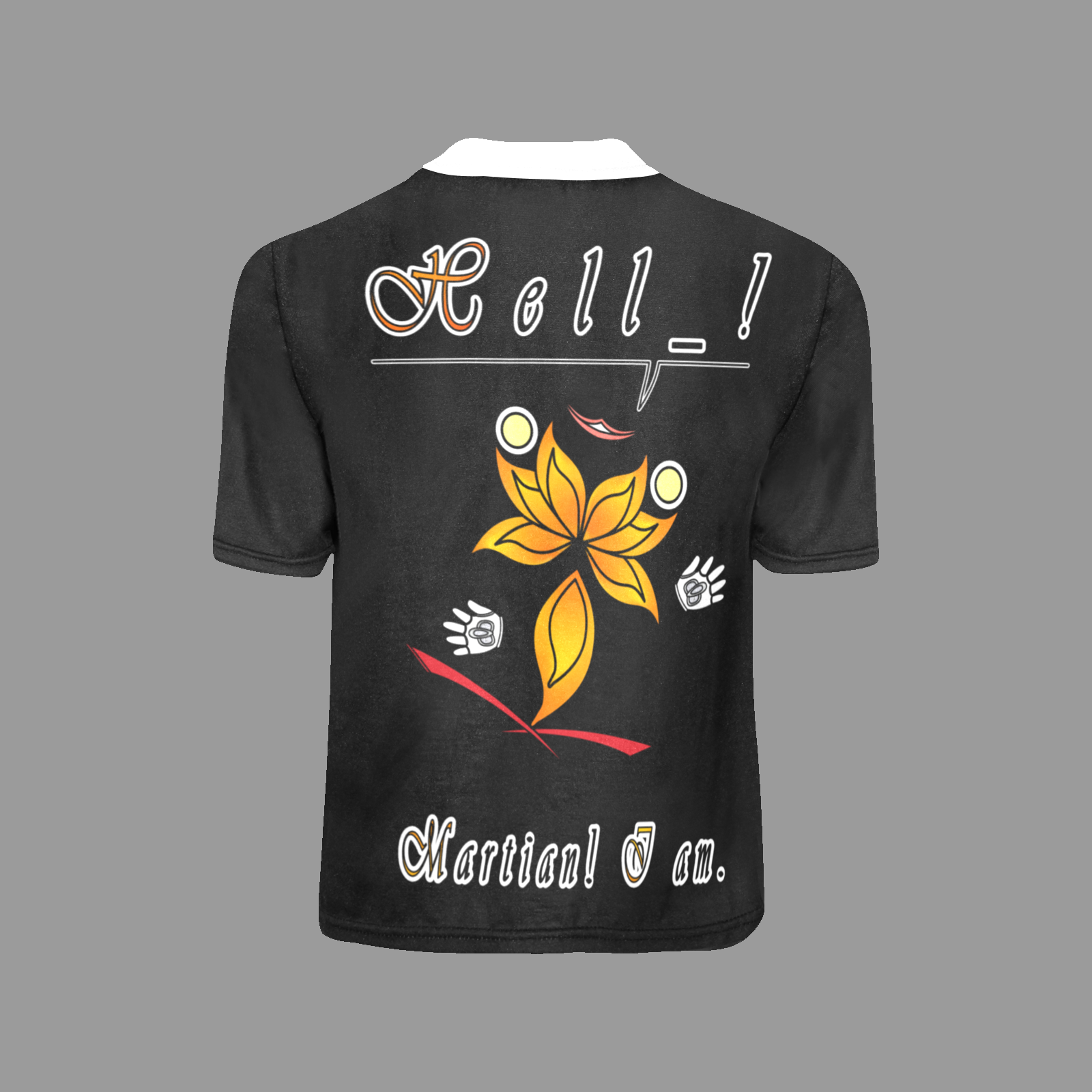 Little boy's crew neck T-shirt black 000000000 Hello Martian - Image 4