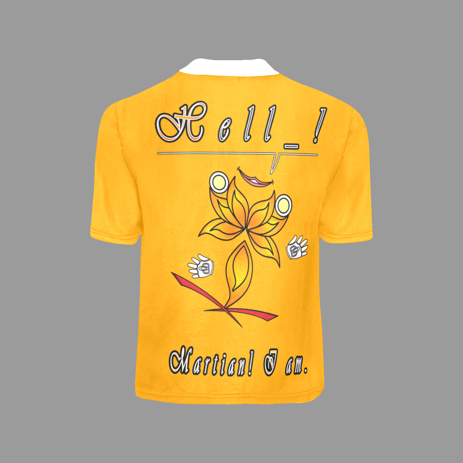 Little boy's crew neck T-shirt orange 255165000 Hello Martian - Image 4