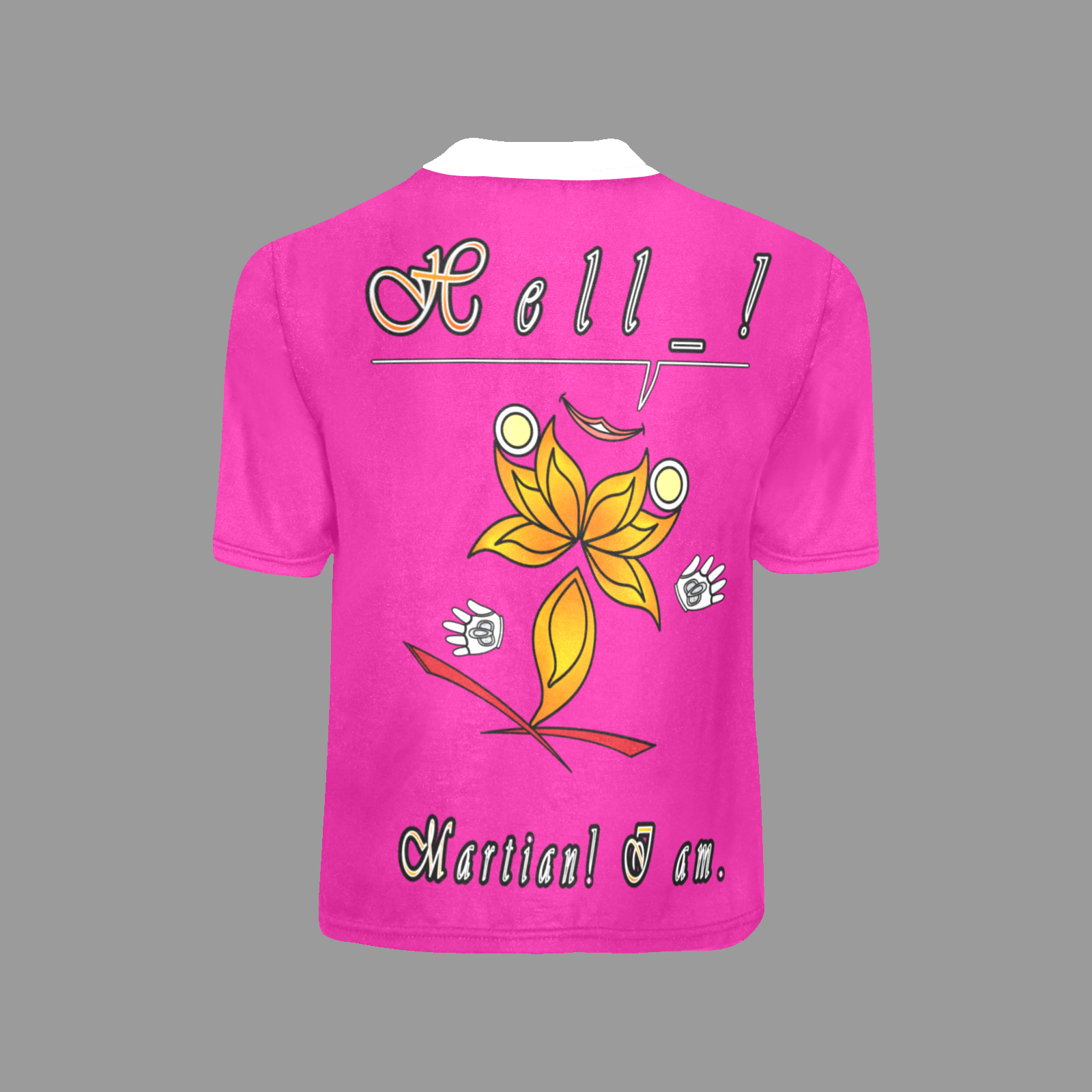 Little boy's crew neck T-shirt pink 255020147 Hello Martian - Image 4