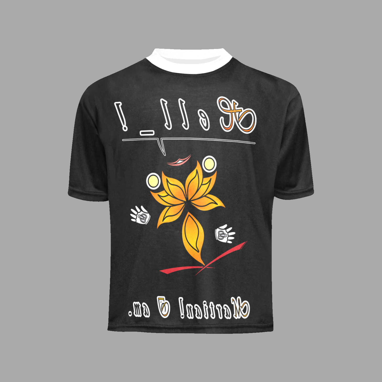 Little boy's crew neck T-shirt black 000000000 Hello Martian - Image 3