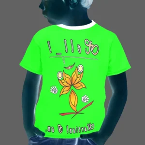 Little boy's crew neck T-shirt green 000255000 Hello Martian