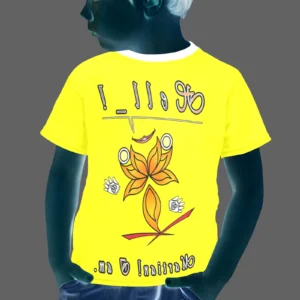 Little boy's crew neck T-shirt yellow 255255000 Hello Martian